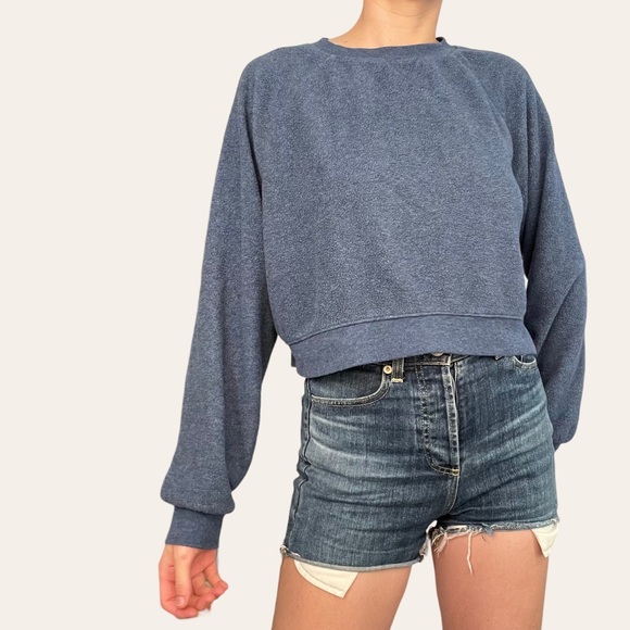 Colsie Blue Cropped Pullover 💕 - Picture 2 of 2